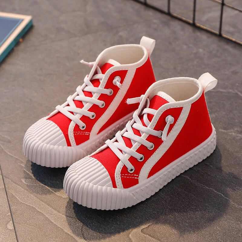 

Toddler / Kid Casual Striped Lace-up Canvas Shoes