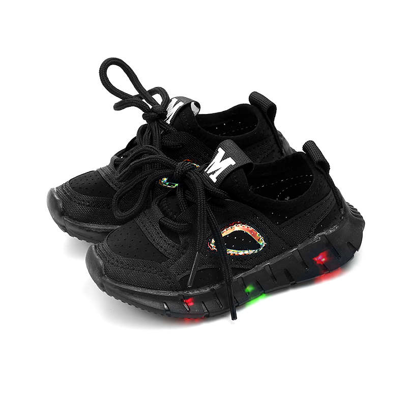 

Toddler / Kid Solid Mesh Breathable Letter Print Casual Sneaker