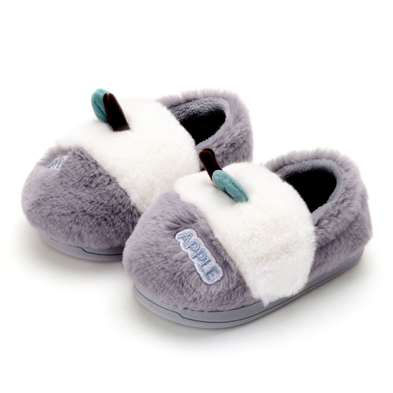 

Toddler / Kid Letter Embroidered 3D Animal Antler Fluff Velvet Snow Boots