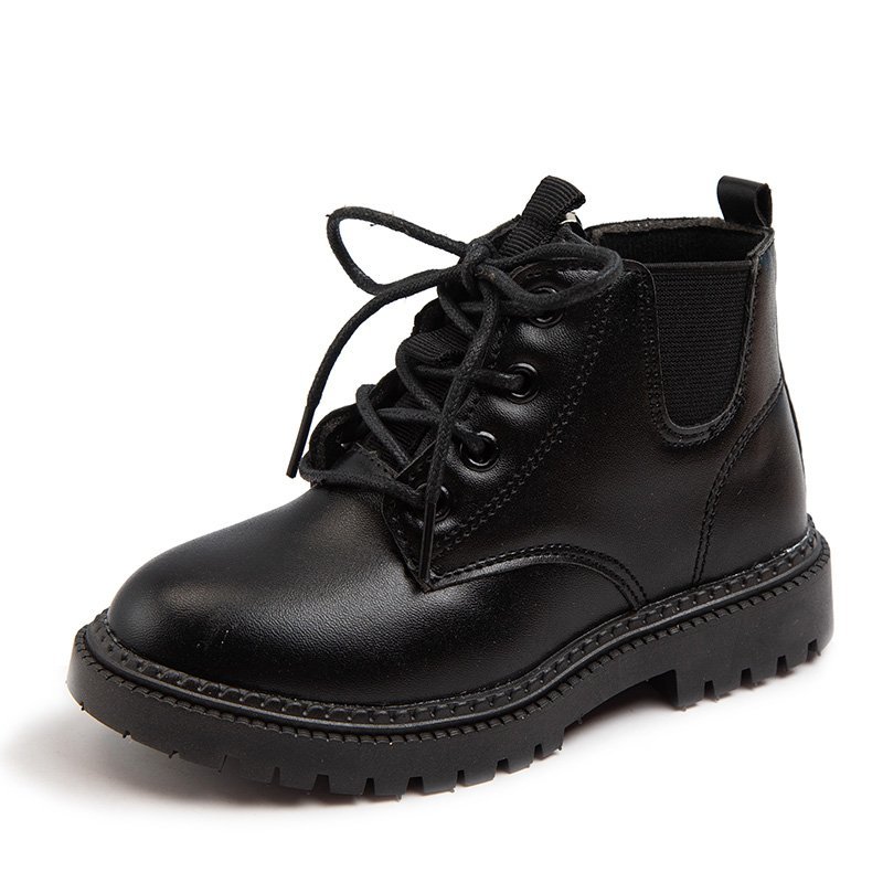 

Kid Solid Lace-up School Casual Boots
