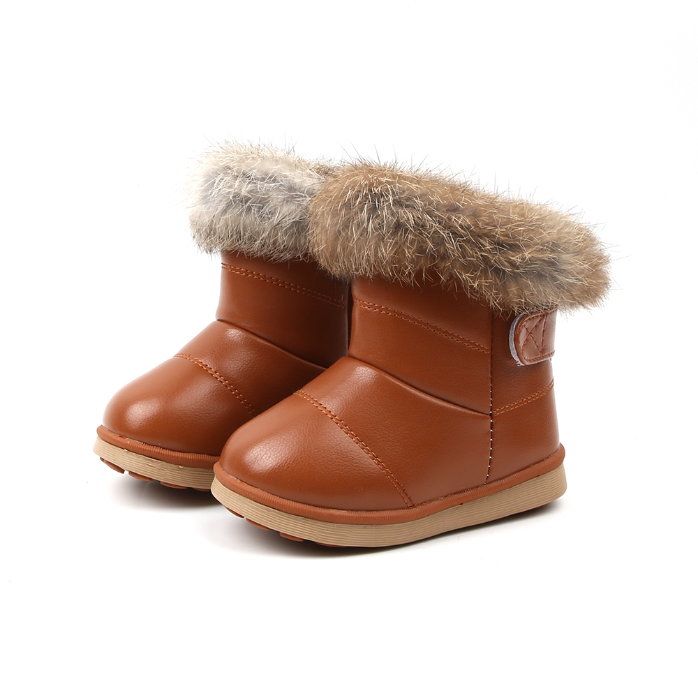

Toddler / Kid Solid Fluff Casual Thermal Cotton Snow Boots