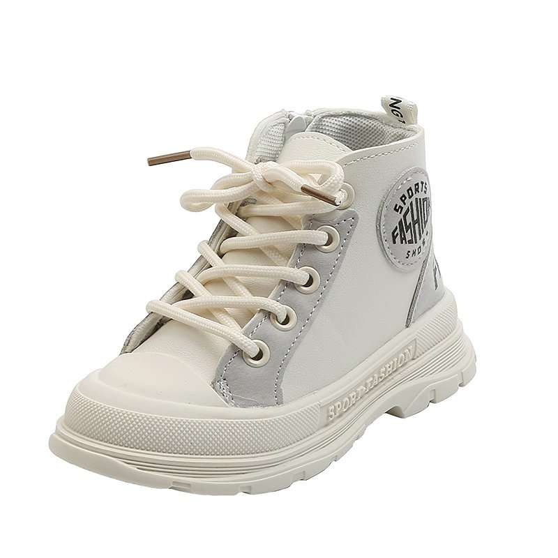 

Toddler / Kid Solid Lace-up Letter Print Casual Trendy Boots
