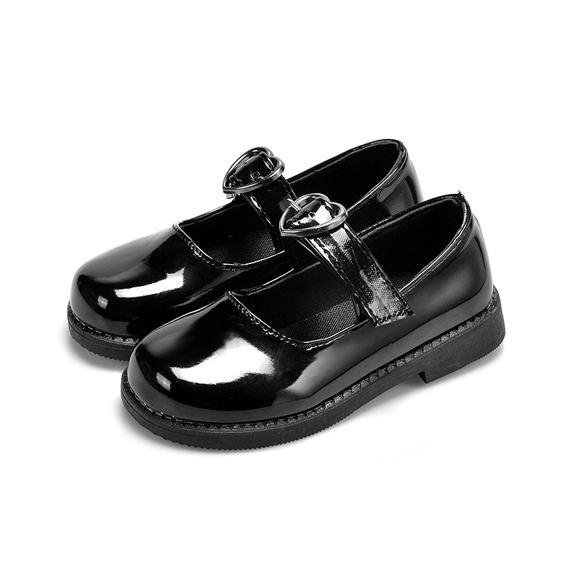 

Toddler / Kid Solid Heart Buckle Sweet Flat Shoes