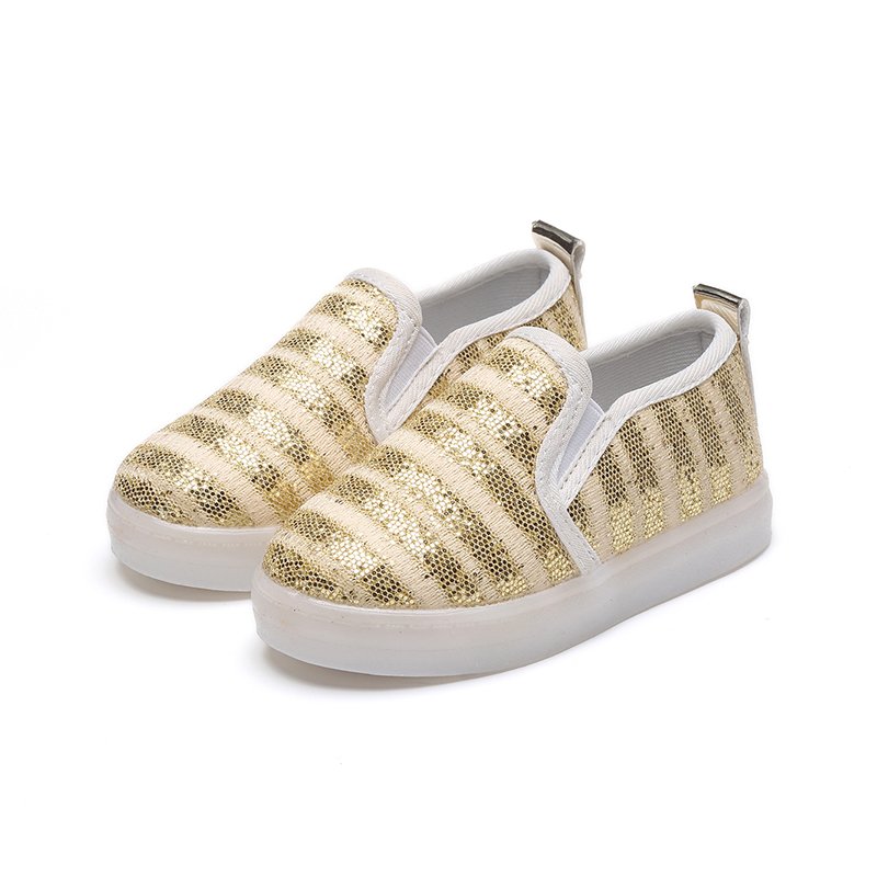 

Toddler / Kid Stripe Print Shiny Sports Shoes