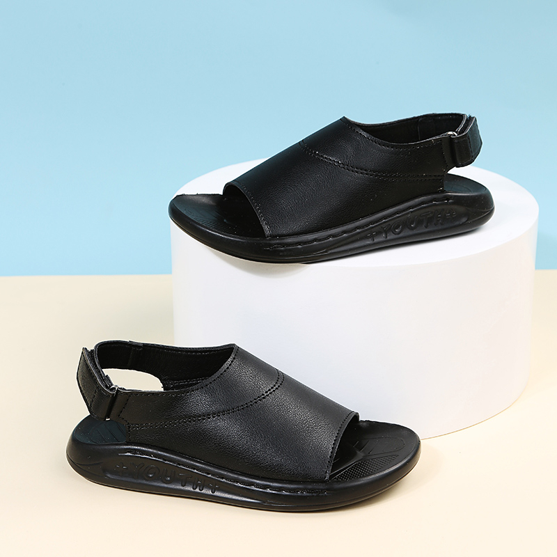 

Toddler / Kid Simple Black Open Toe Sandals
