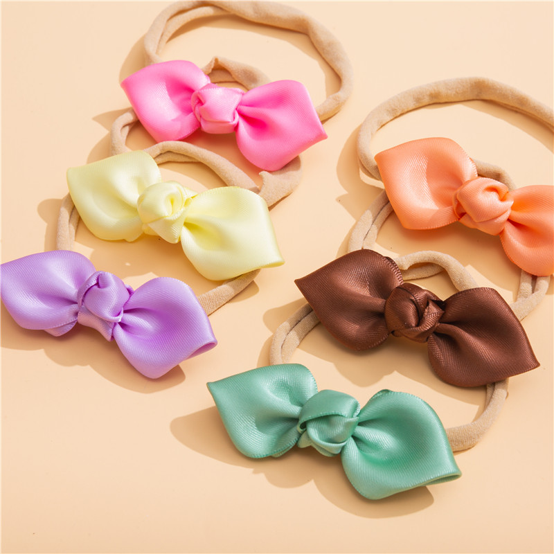 

6-pack Solid Bow Hair Tie for Girls