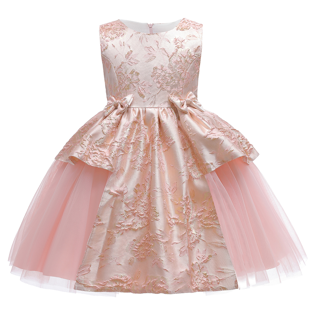 

Baby / Toddler Bowknot Embroidered Sleeveless Party Dress