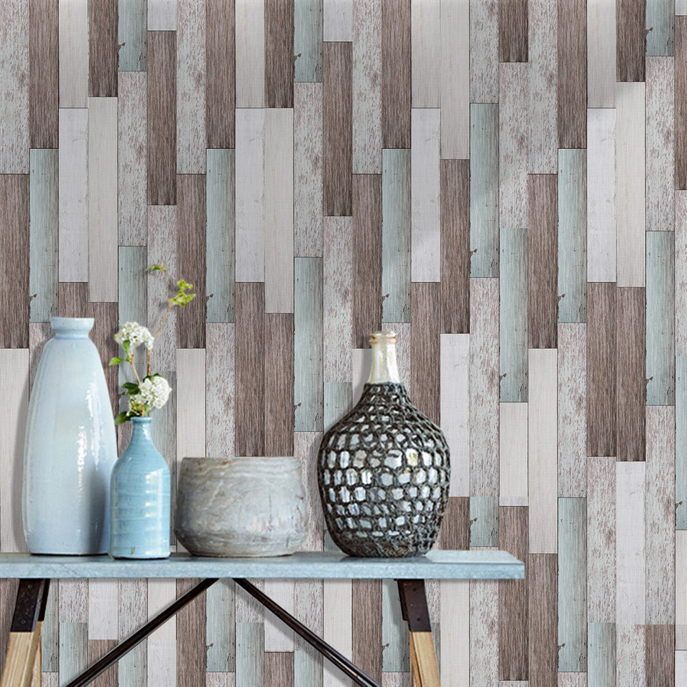 

Wood Panel Pattern Interior Waterproof Durable Self-adhesive Peel-stick