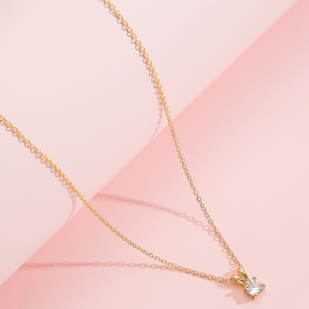 

Silver One Diamond Necklace