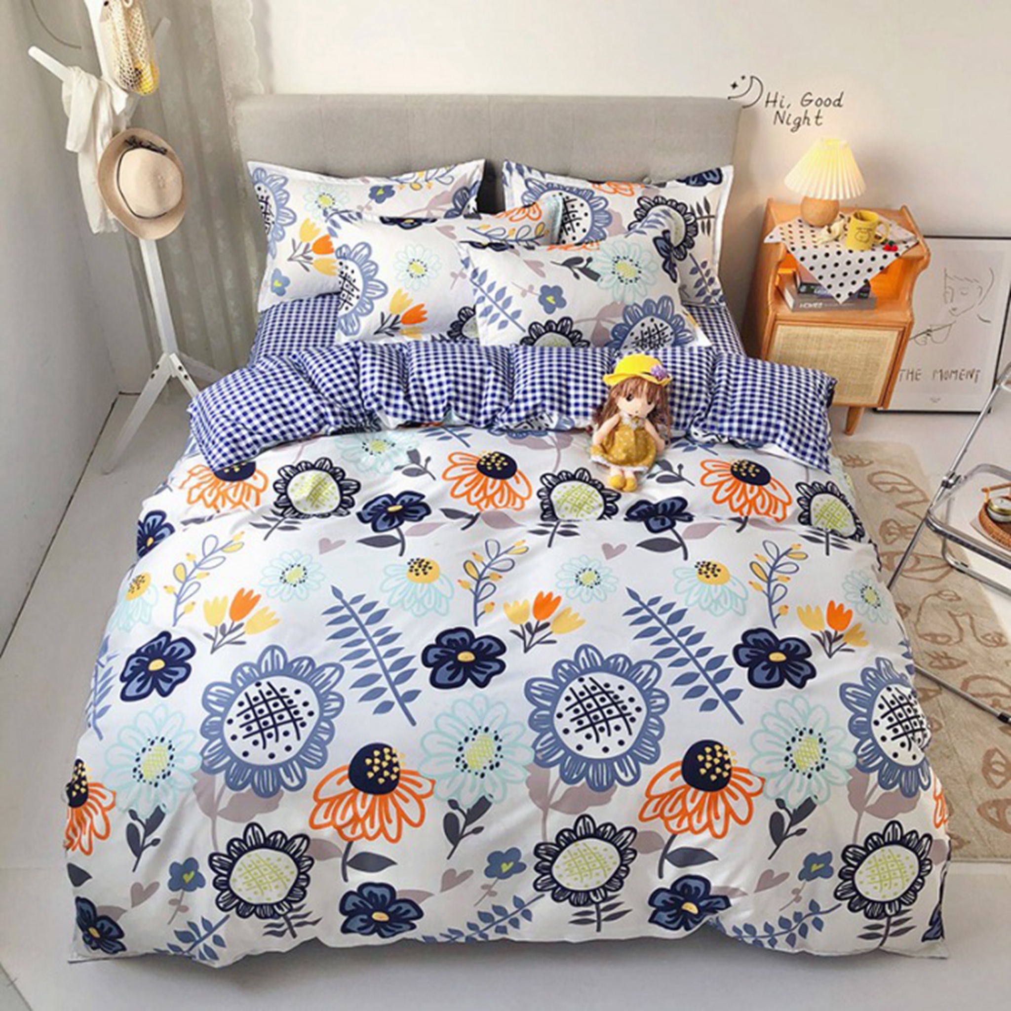 

4-PCS Sunflower Baby Girl Cover Set Bedding Sets Comfort Cover Pillow Cases