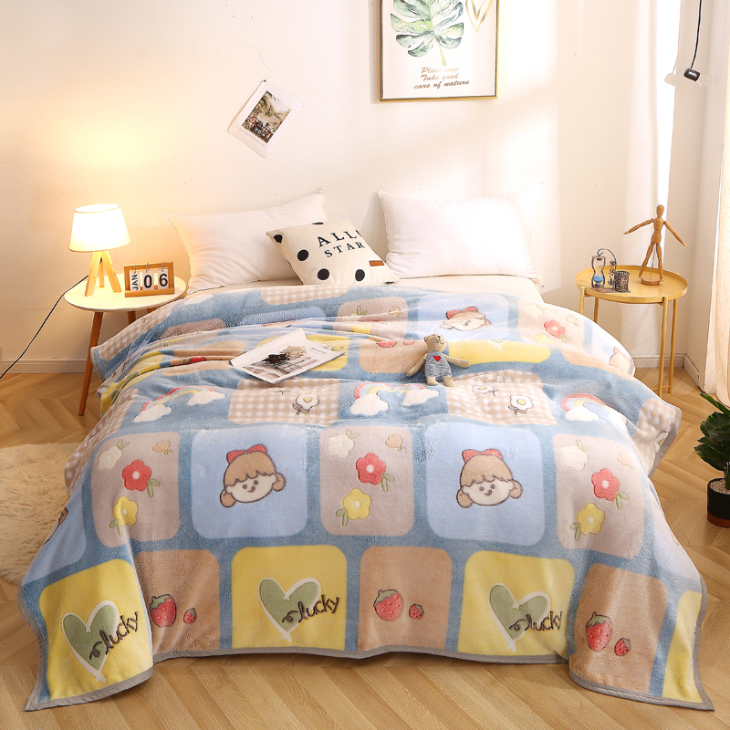 

Little Girl Print Fleece Blankets Home Bed Blanket Kids Bedding Super Soft Plush Throw Blanket