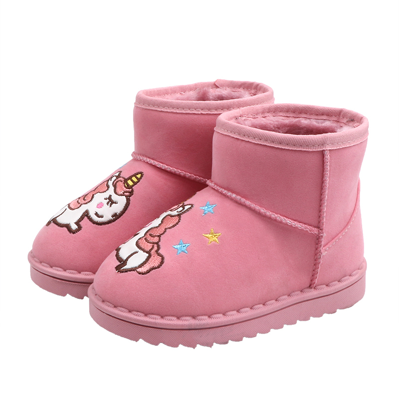 

Toddler / Kid Girl Unicorn Pattern Solid Snow boots