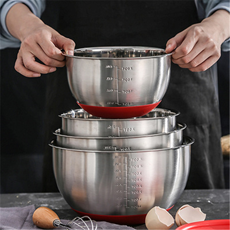 

Stainless Steel Salad bowl With Silicone Handle