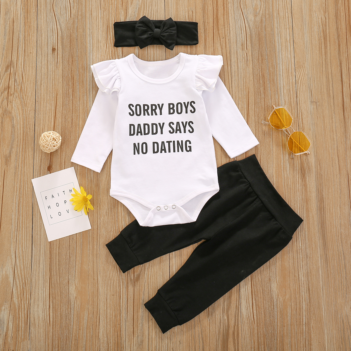 

Baby Girl Casual Letter Baby's Sets