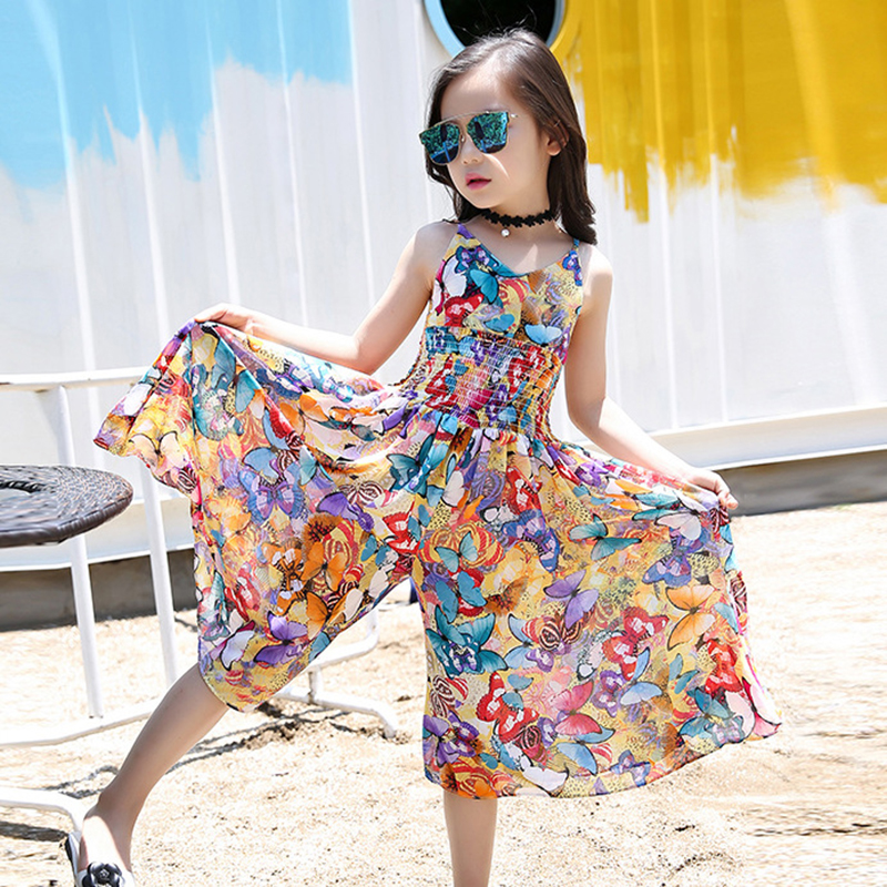

Toddler Girl Butterfly Floral Print Jumpsuit
