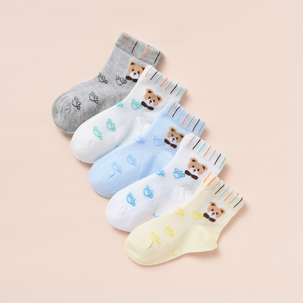 

5-pack Baby / Toddler / Kid Bear Knitted Socks