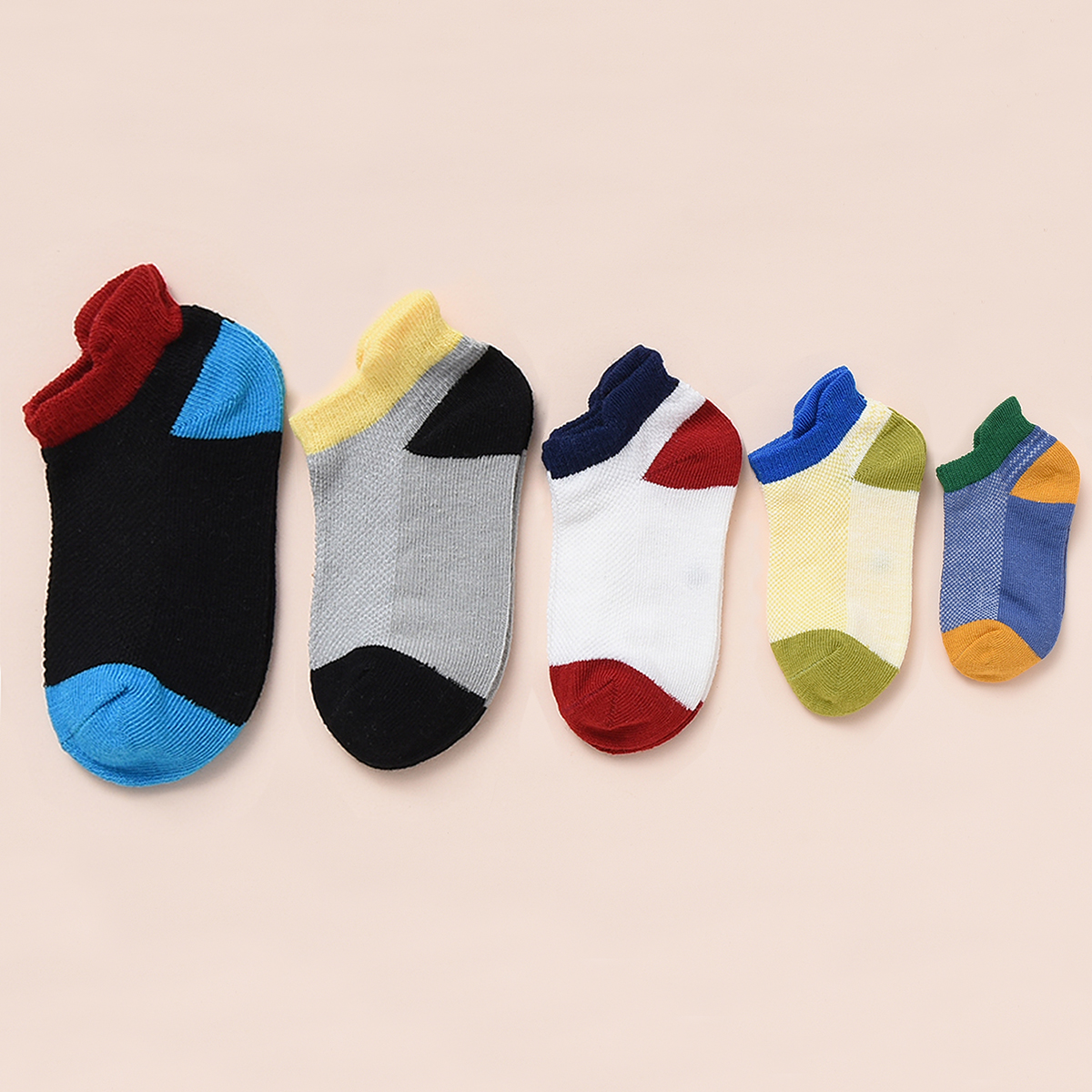 

5-pack Baby / Toddler / Kid Colorblock Knitted Socks