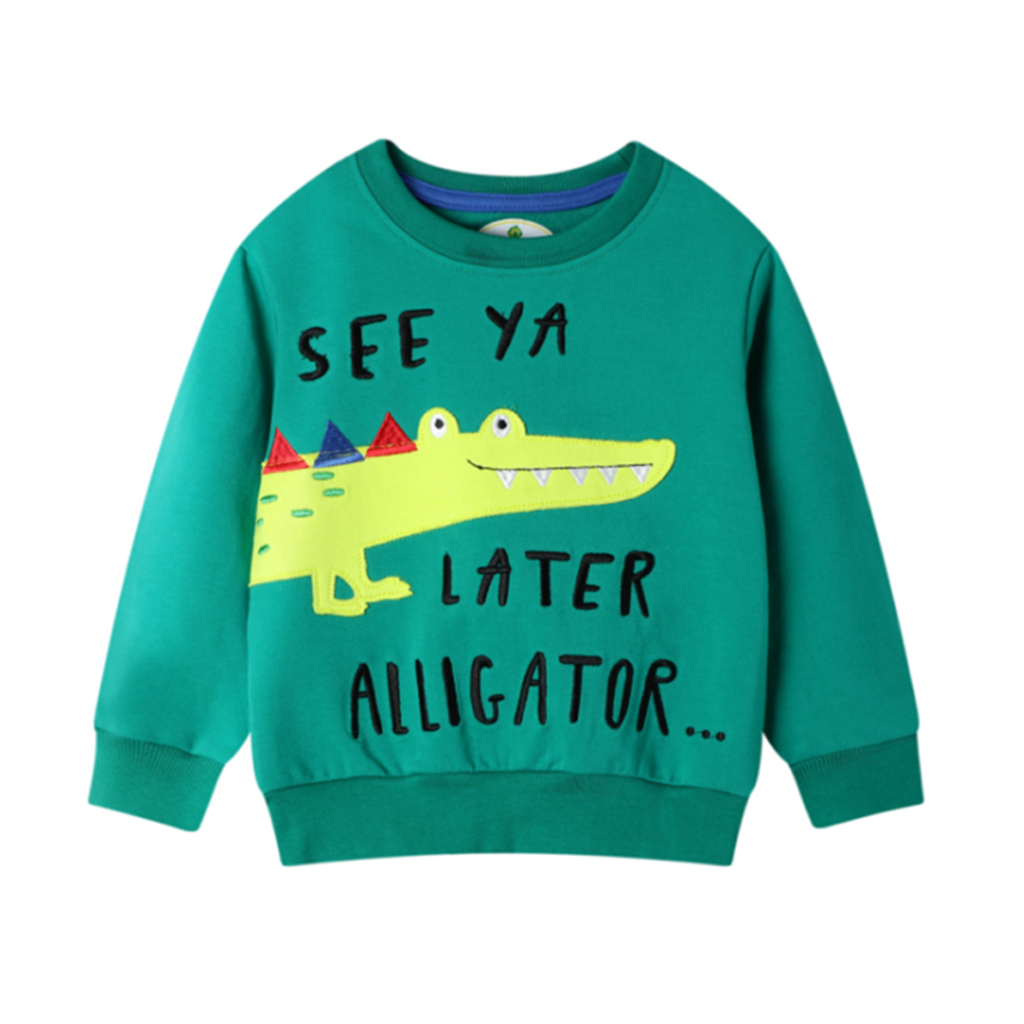 

Trendy Crocodile Letter Print Sweatshirt