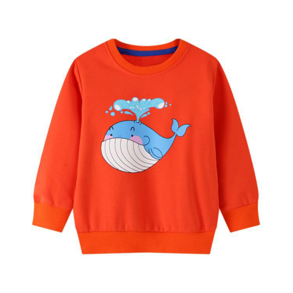 

Toddler Whale Print Long sleeve Pullover