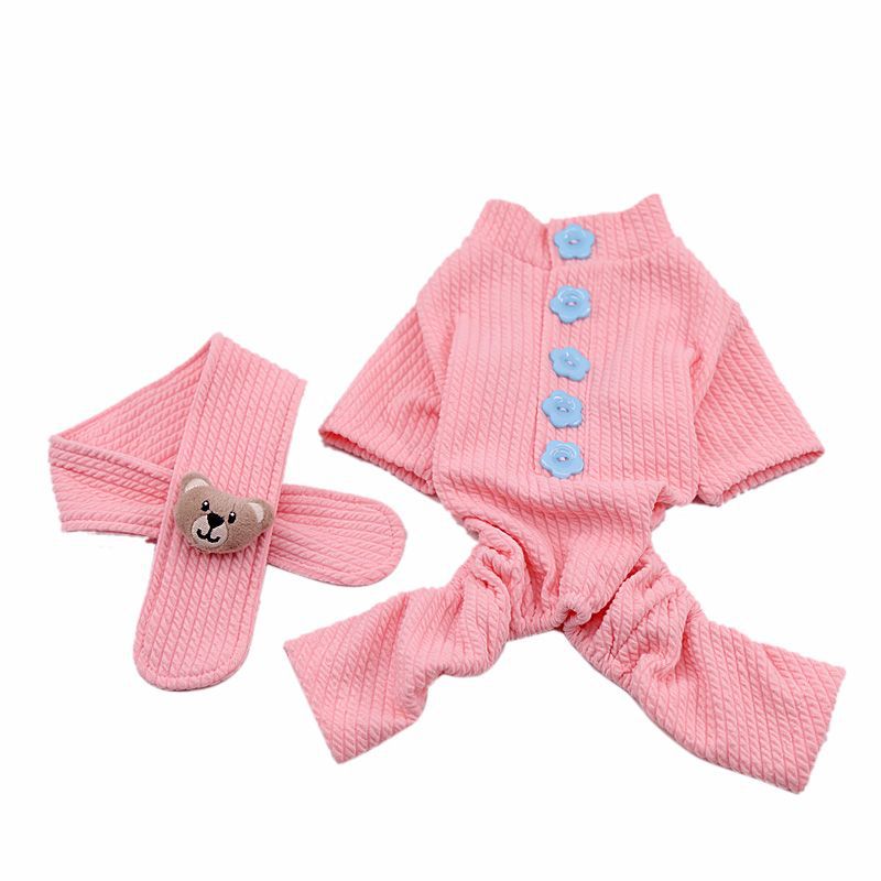 

Pet Four-Leg Casual Bottoming Shirt Plus Scarf