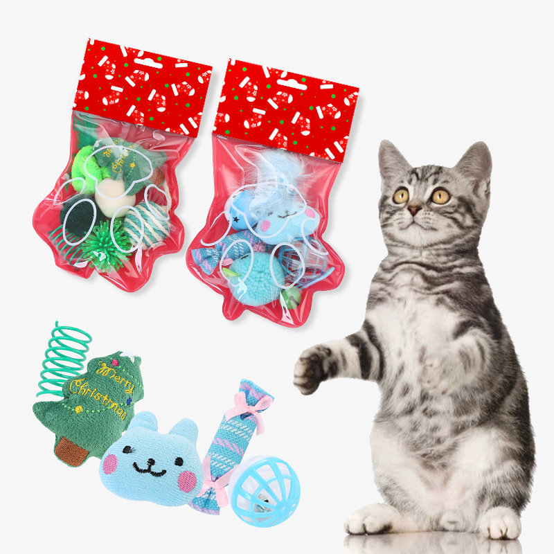 

Pet Cat Toy Christmas Cat Paw Bag Set