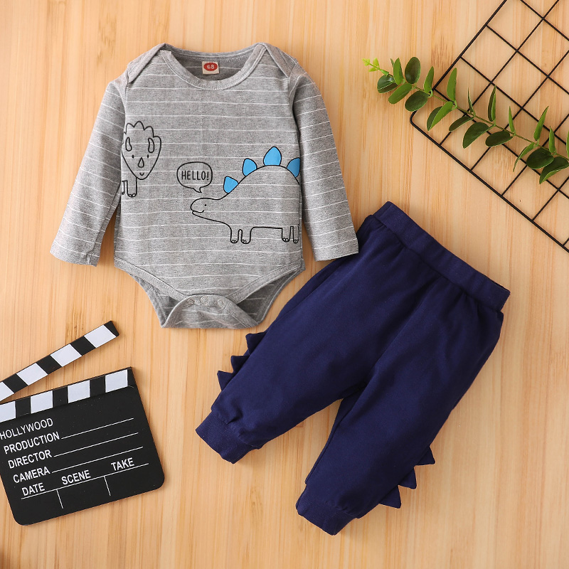 

2pcs Baby Girl casual Animal & Dinosaur Baby's Sets Romper Long-sleeve Fashion Cute Infant Clothes Outfit Clothing