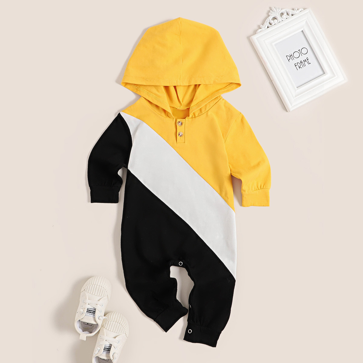 

Baby Colorblock Hooded Jumpsuit