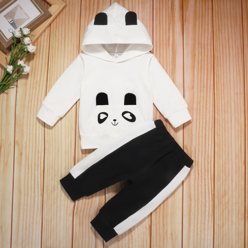

2pcs Baby Unisex casual Animal Baby's Sets Cotton Hoodie Fashion Long-sleeve Infant Clothing Outfits