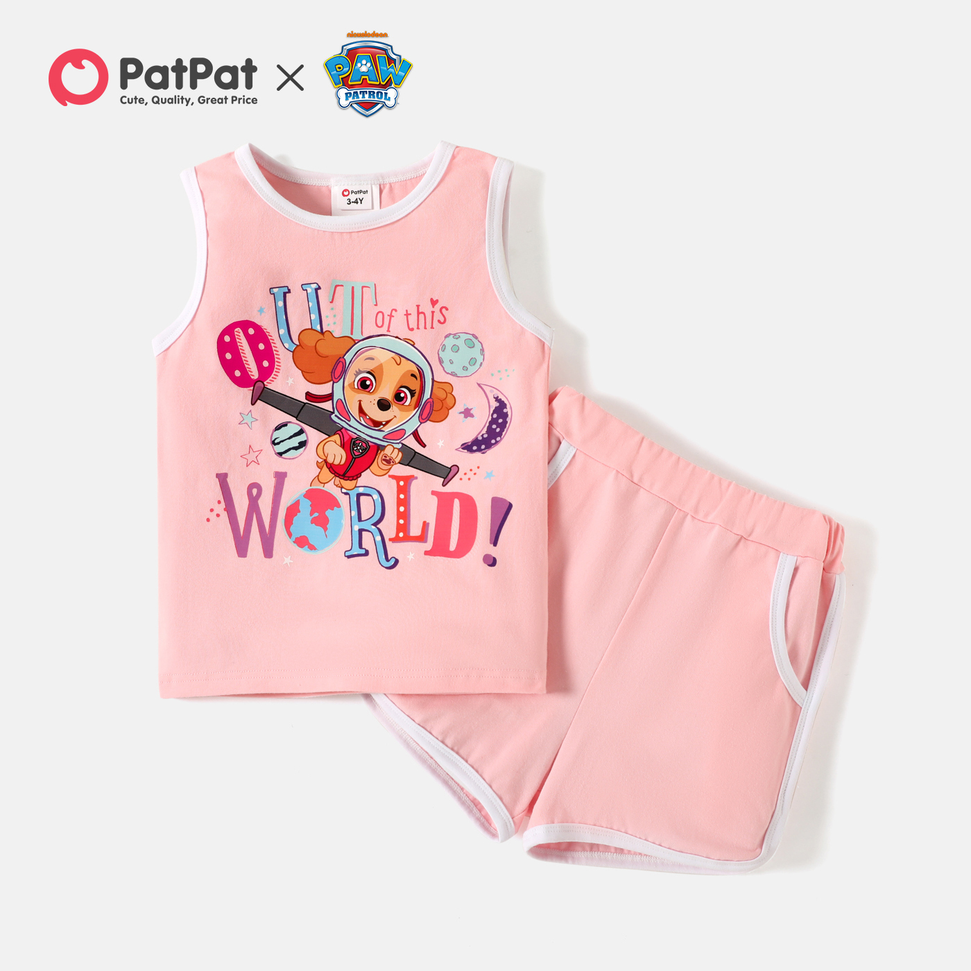 

PAW Patrol 2-piece Toddler Girl Skye Cotton Tank Top and Solid Shorts Set
