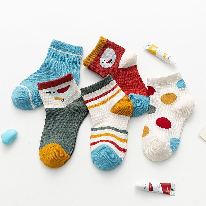 

5-pack Baby / Toddler / Kid Colorblock Knitted Socks