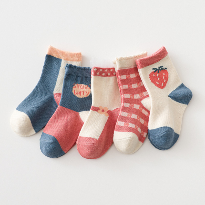 

5-pack Baby / Toddler / Kid Colorblock Socks