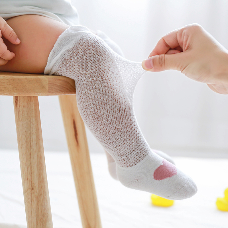 

Baby / Toddler Heart Print Mesh Stockings