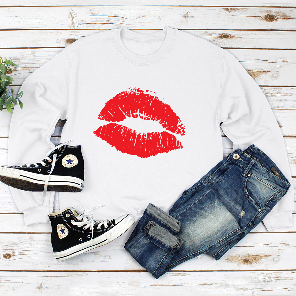 

Round collar Facial Design Litooffset print long sleeve normal Pullover