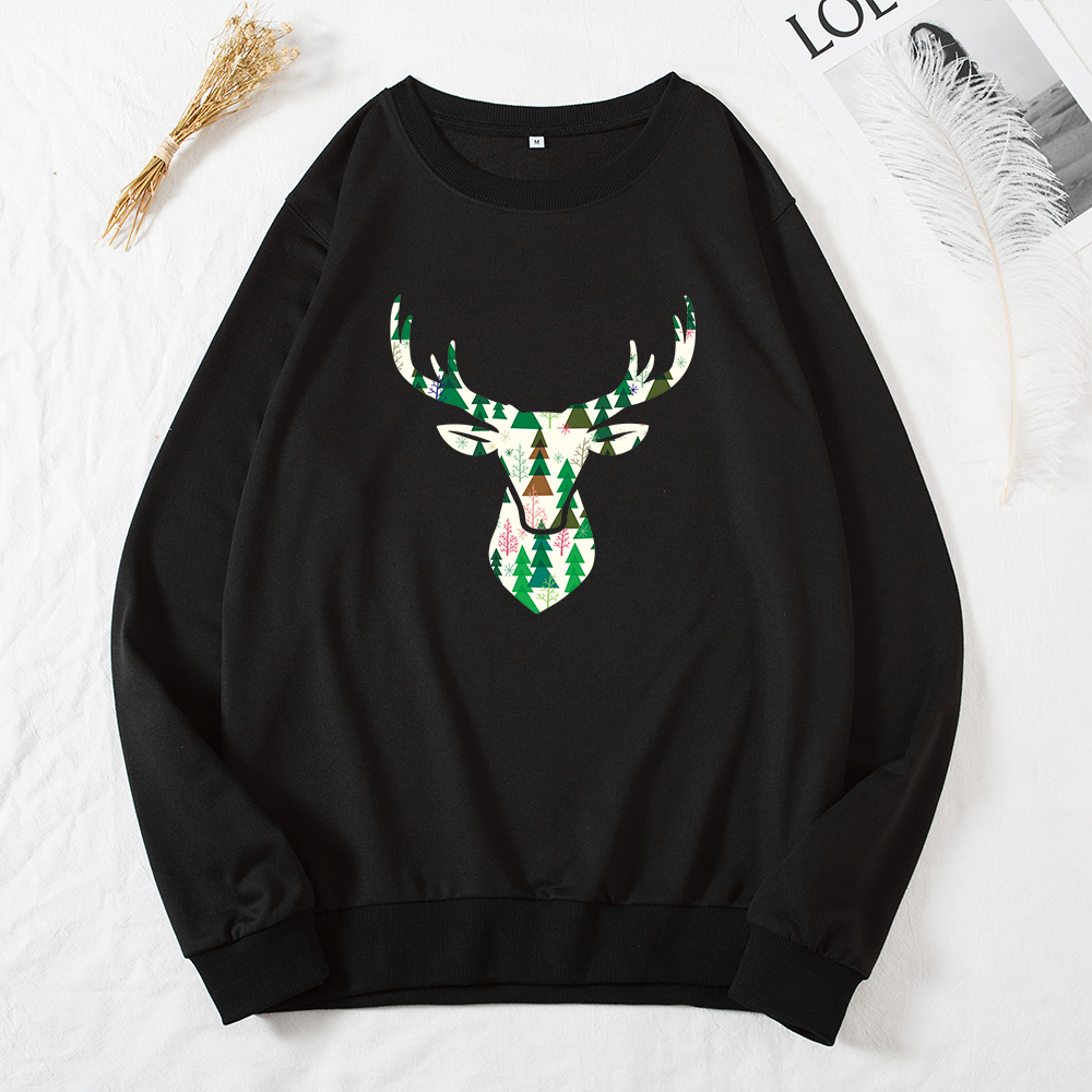 

Round collar Animal Litooffset print long sleeve normal Pullover