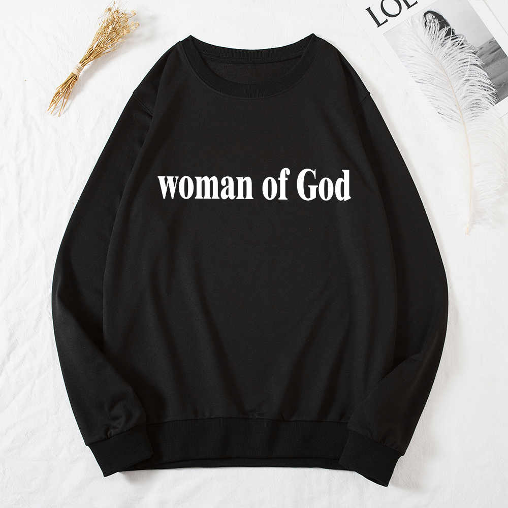 

Round collar Letter Litooffset print long sleeve normal Pullover