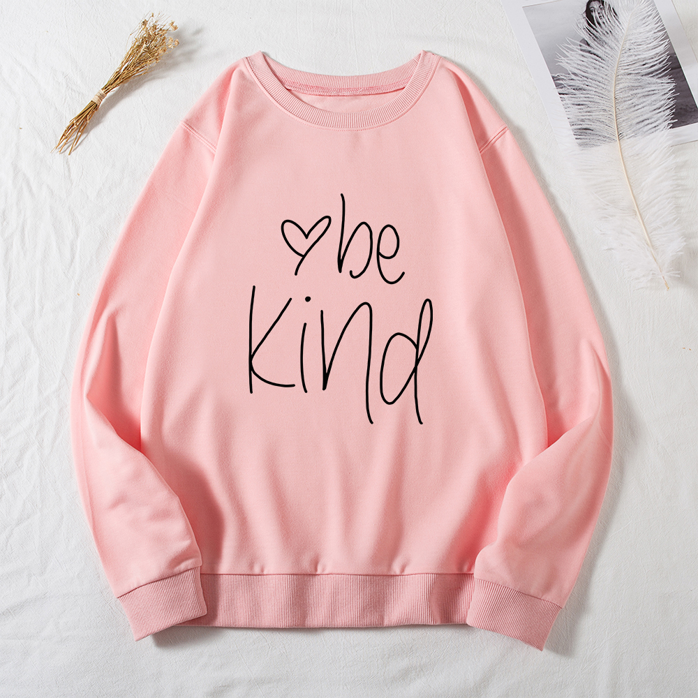 

Round collar Letter Litooffset print long sleeve normal Pullover