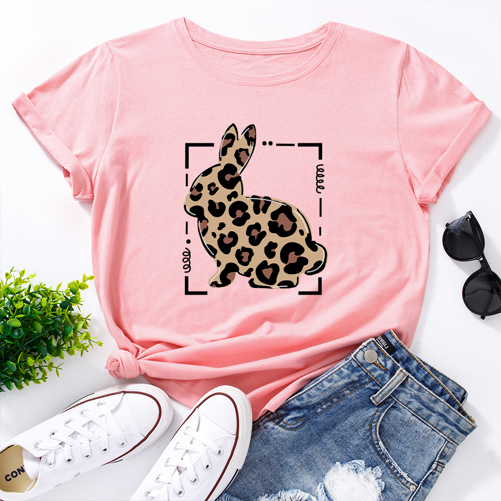 

Round collar Litooffset print Short Sleeve casual T-shirt
