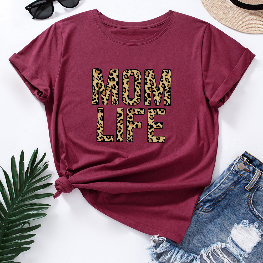 

Round collar Litooffset print Short Sleeve casual T-shirt