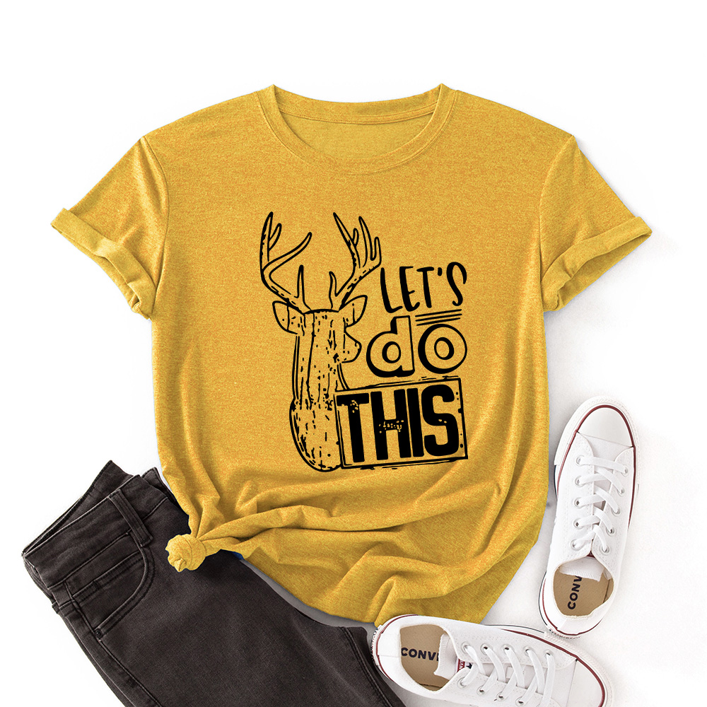 

Round collar Litooffset print Short Sleeve casual T-shirt