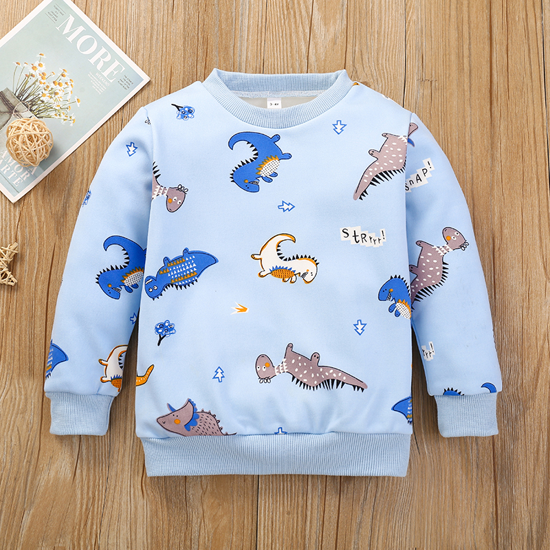 

Baby / Toddler Dinosaur Print Long-sleeve Pullover