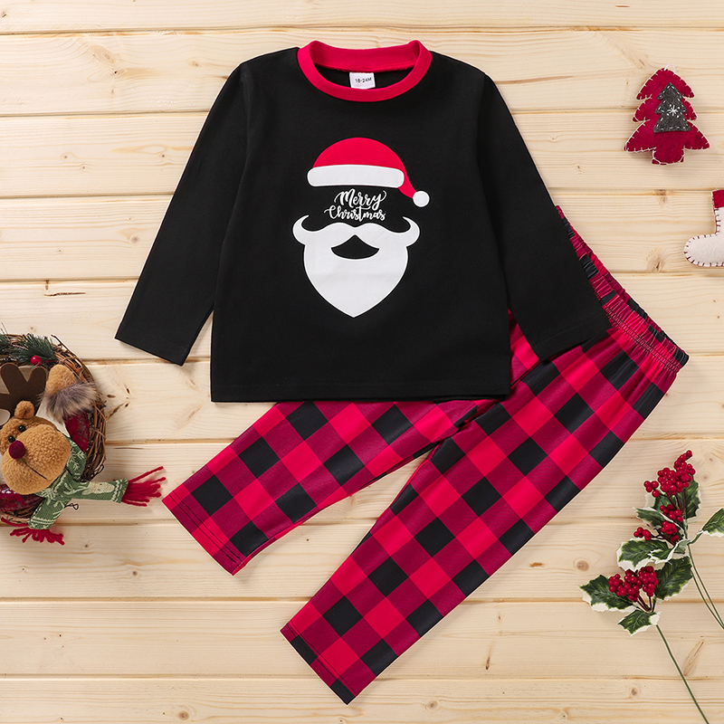 

2pcs Baby Unisex Party Santa Claus Baby's Sets Christmas Long-sleeve Autumn Infant Baby Clothes Outfits