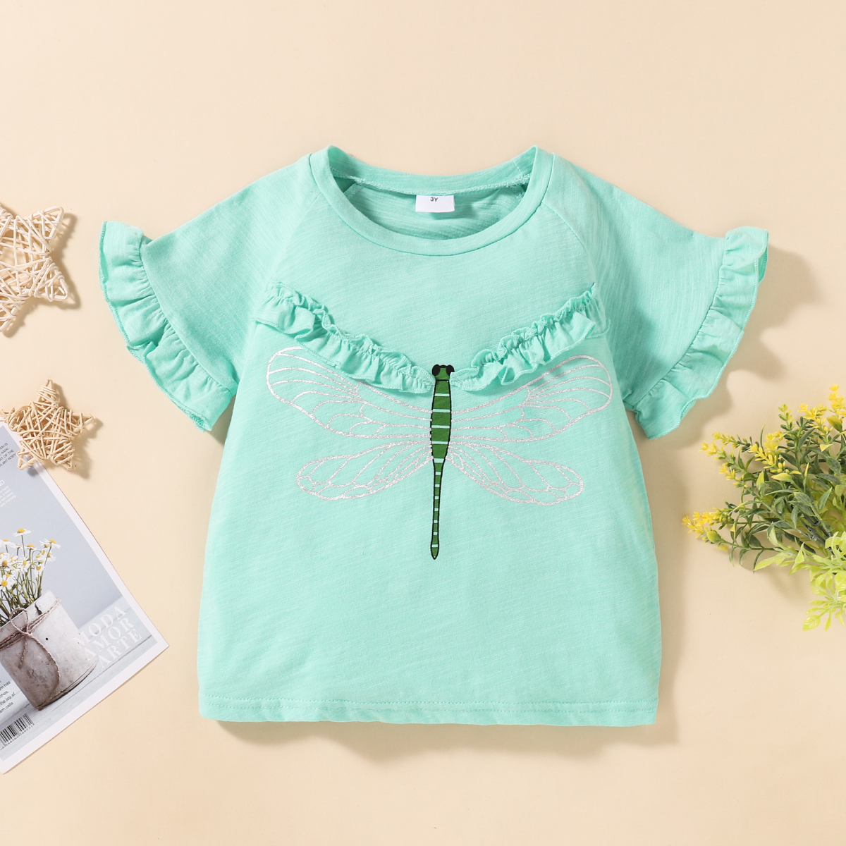 

2-piece Baby / Toddler Girl Dragonfly Animal Tee