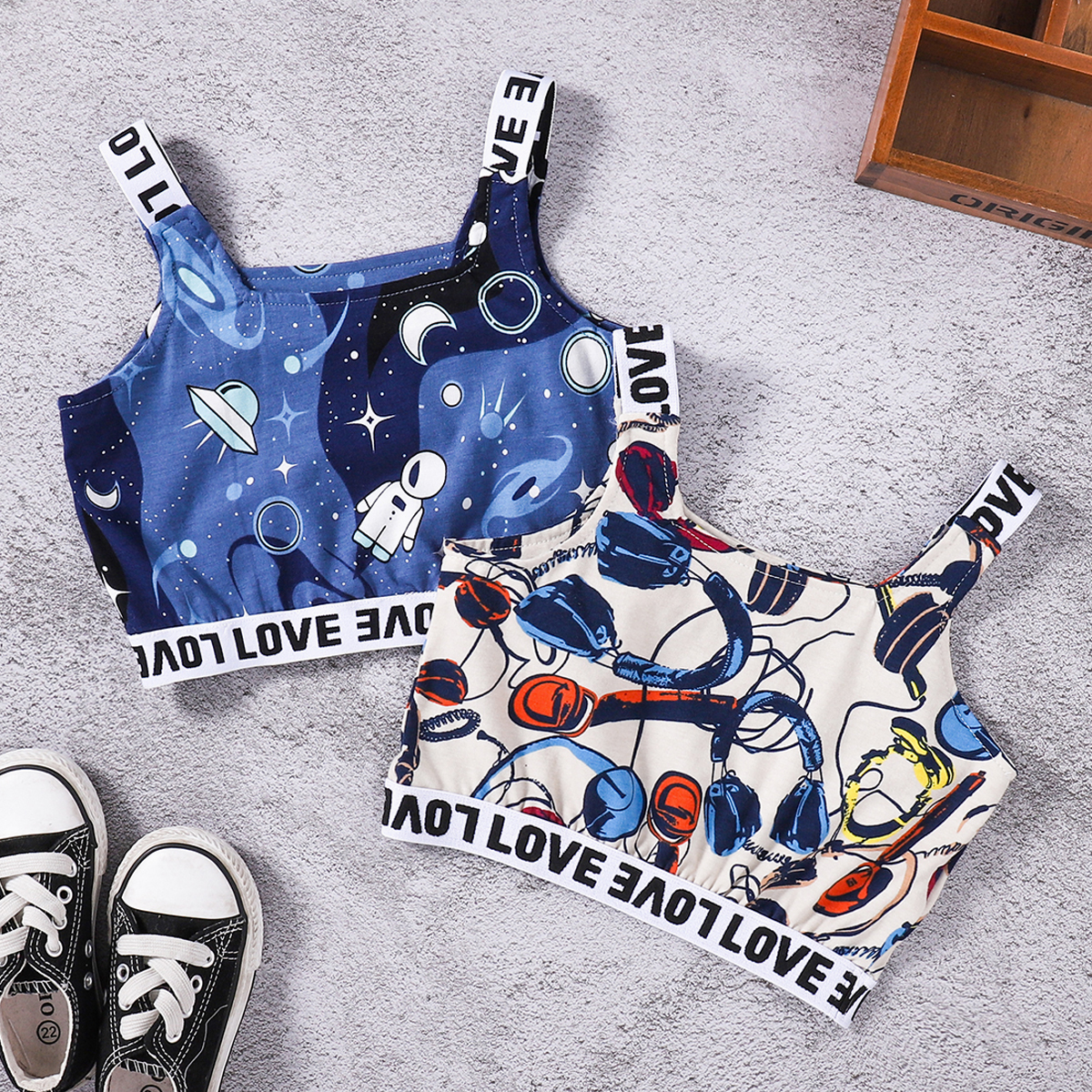 

Baby / Toddler Trendy Letter Space Print Camisole