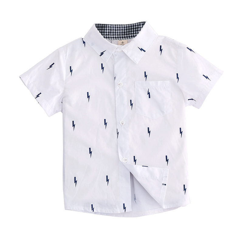 

1 pc Kid Boy Short-sleeve Cotton casual Shirt/blouse