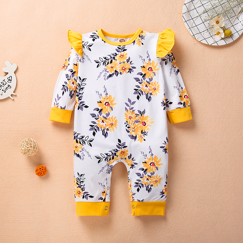 

Baby Floral Ruffled Jumpsuit