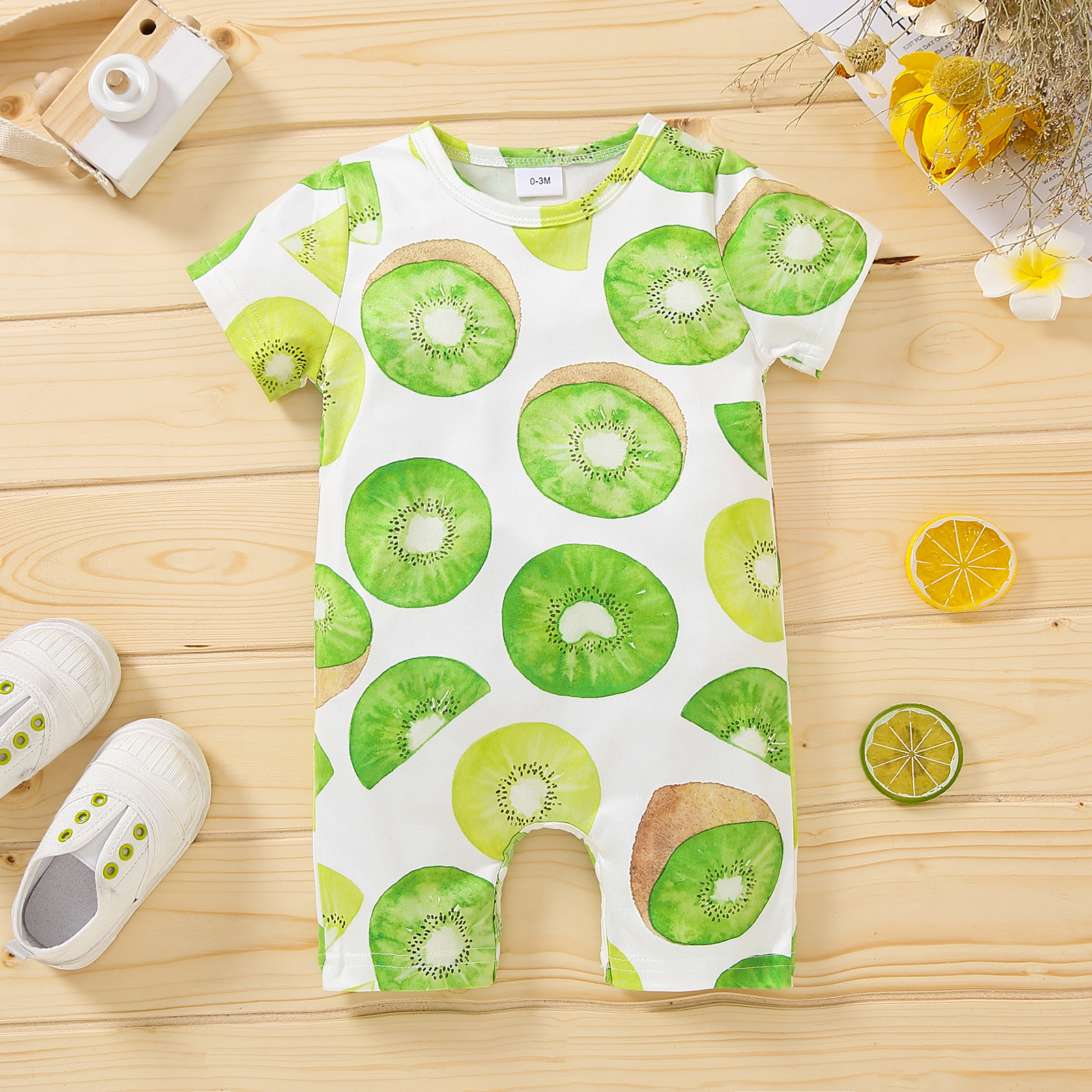 

1pc Short-sleeve Baby Unisex casual Fruit Jumpsuits