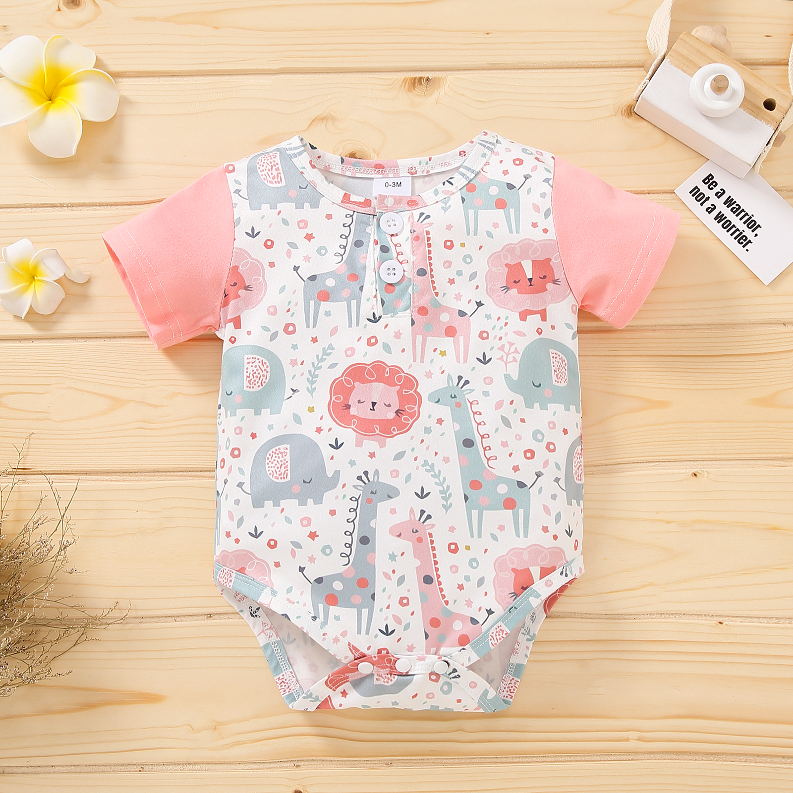 

Baby Animal Print Short-sleeve Romper