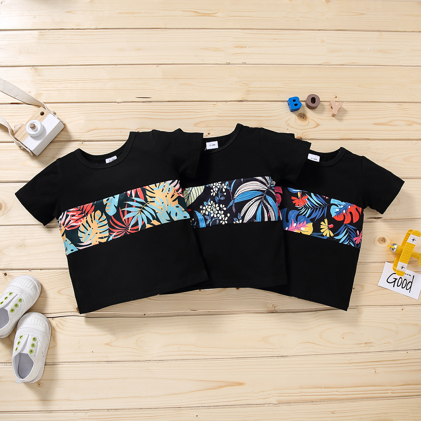 

Baby Boy casual Floral Short-sleeve Cotton Tee