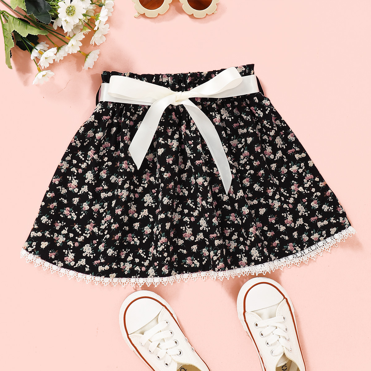

Baby / Toddler Bowknot Floral Skirt