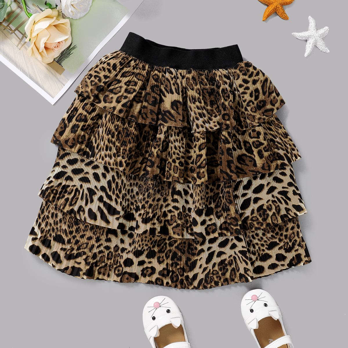 

Baby / Toddler Fashionable Leopard Pattern Tiered Skirt